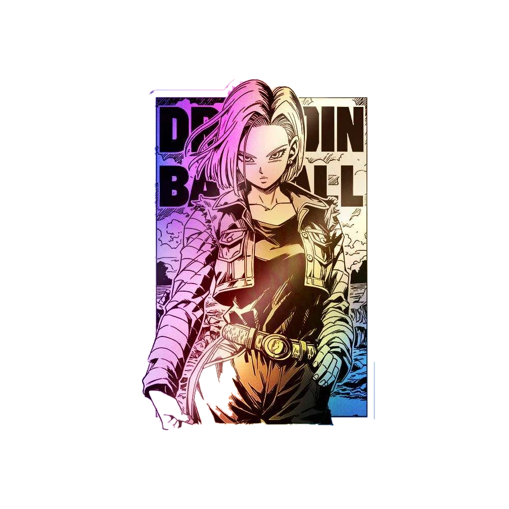 Android 18 Holographic Sticker